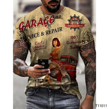 Load image into Gallery viewer, Men's 3D T-shirt Casual Round Neck Men's T-shirt Printing Slim Fit Short Sleeve Pullover Top T-shirt
