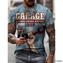 Load image into Gallery viewer, Men's 3D T-shirt Casual Round Neck Men's T-shirt Printing Slim Fit Short Sleeve Pullover Top T-shirt

