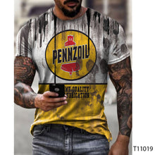 Load image into Gallery viewer, Men's 3D T-shirt Casual Round Neck Men's T-shirt Printing Slim Fit Short Sleeve Pullover Top T-shirt
