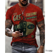 Load image into Gallery viewer, Men's 3D T-shirt Casual Round Neck Men's T-shirt Printing Slim Fit Short Sleeve Pullover Top T-shirt
