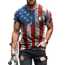 Load image into Gallery viewer, Men's 3D T-shirt Casual Round Neck Men's T-shirt Printing Slim Fit Short Sleeve Pullover Top T-shirt
