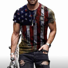Load image into Gallery viewer, Men's 3D T-shirt Casual Round Neck Men's T-shirt Printing Slim Fit Short Sleeve Pullover Top T-shirt
