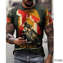 Load image into Gallery viewer, Men's 3D T-shirt Casual Round Neck Men's T-shirt Printing Slim Fit Short Sleeve Pullover Top T-shirt

