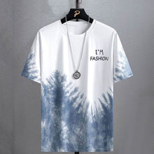 Load image into Gallery viewer, Men's Short Sleeve T-shirt Fashion Ice Silk Summer Gradient Sports Breathable T-shirt Casual Men's Top
