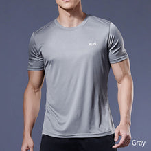 Load image into Gallery viewer, Men's Summer Sports T-shirt Ice Silk Loose Quick Drying Fitness Half Sleeve Large Top Casual Cool Breathable Short Sleeve
