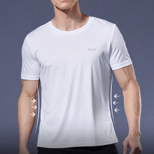 Load image into Gallery viewer, Men's Summer Sports T-shirt Ice Silk Loose Quick Drying Fitness Half Sleeve Large Top Casual Cool Breathable Short Sleeve
