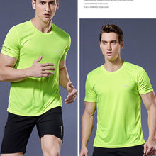 Load image into Gallery viewer, Men's Summer Sports T-shirt Ice Silk Loose Quick Drying Fitness Half Sleeve Large Top Casual Cool Breathable Short Sleeve
