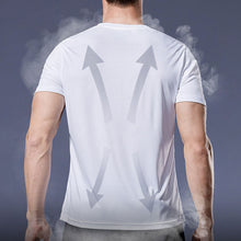 Load image into Gallery viewer, Men's Summer Sports T-shirt Ice Silk Loose Quick Drying Fitness Half Sleeve Large Top Casual Cool Breathable Short Sleeve

