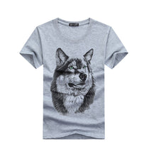Load image into Gallery viewer, Wolf Head Short Sleeve T-shirt Men's Loose Large Cotton Mid Youth Trend Half Sleeve T-shirt
