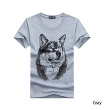 Load image into Gallery viewer, Wolf Head Short Sleeve T-shirt Men's Loose Large Cotton Mid Youth Trend Half Sleeve T-shirt
