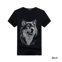 Load image into Gallery viewer, Wolf Head Short Sleeve T-shirt Men's Loose Large Cotton Mid Youth Trend Half Sleeve T-shirt

