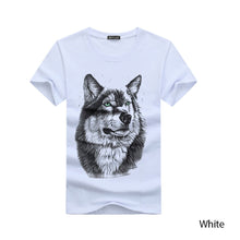 Load image into Gallery viewer, Wolf Head Short Sleeve T-shirt Men's Loose Large Cotton Mid Youth Trend Half Sleeve T-shirt

