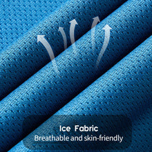 Load image into Gallery viewer, Summer Men's Quick Drying T-shirt Round Neck Fashionable Sports Fitness Running Men's Ice Thin Elastic Sweat Absorbing Suit
