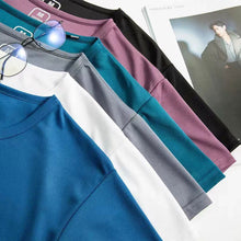 Load image into Gallery viewer, Summer Men's Quick Drying T-shirt Round Neck Fashionable Sports Fitness Running Men's Ice Thin Elastic Sweat Absorbing Suit

