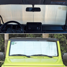 Load image into Gallery viewer, 122cm x 45cm Car Front Windshield Sunshade Cover Sun Visor Car Interior Accessories For Suzuki Jimny JB64 JB74 JB64W JB74W 2019
