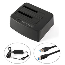 Load image into Gallery viewer, SATA to USB 3.0 Multi Hard Drive Docking Station Support Offline Clone 2 Bay HDD Docking Station for 2.5/3.5 inch HDD Enclosure
