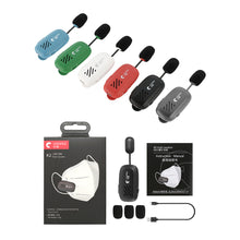 Load image into Gallery viewer, Wireless Lavalier Lapel Mask Microphone Raised Voices Bluetooth Speaker Portable Mini 400mAh 5 Hours Lavalier MIC
