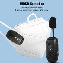 Load image into Gallery viewer, Wireless Lavalier Lapel Mask Microphone Raised Voices Bluetooth Speaker Portable Mini 400mAh 5 Hours Lavalier MIC

