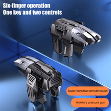 Load image into Gallery viewer, Black Mobile Controller For Gamers Game Controller Convenient Non-slip Mobile Gaming Trigger For Pubg Alloy Key Shooter Portable
