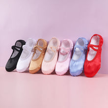 Load image into Gallery viewer, Women's Dance Shoes Girl's Satin Canvas Soft Bottoming Latin Dance Ballet Dance Shoes Dancer Yoga Gym Equipment
