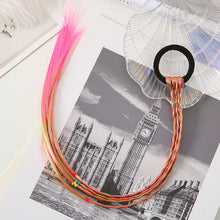 Load image into Gallery viewer, 1Pc Colorful Headband Girls Hair Ring Wigs Twist Braid Rope Rubber Band Hair Accessories Kids Wig
