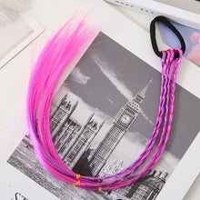 Load image into Gallery viewer, 1Pc Colorful Headband Girls Hair Ring Wigs Twist Braid Rope Rubber Band Hair Accessories Kids Wig
