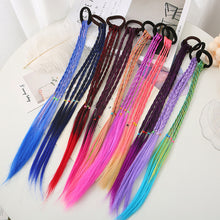 Load image into Gallery viewer, 1Pc Colorful Headband Girls Hair Ring Wigs Twist Braid Rope Rubber Band Hair Accessories Kids Wig
