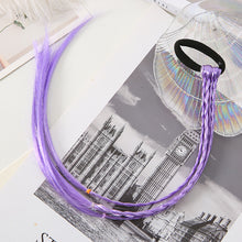 Load image into Gallery viewer, 1Pc Colorful Headband Girls Hair Ring Wigs Twist Braid Rope Rubber Band Hair Accessories Kids Wig
