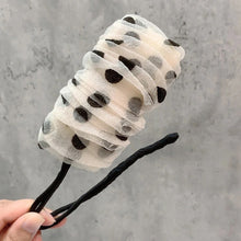 Load image into Gallery viewer, 1Pc Women Elegant Bud Chiffon Flower Bun Maker Maruko Hairstyle Making Long Tool Sweet Hair Braide Rope Hairbands Accessories
