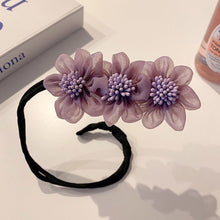 Load image into Gallery viewer, 1Pc Women Elegant Bud Chiffon Flower Bun Maker Maruko Hairstyle Making Long Tool Sweet Hair Braide Rope Hairbands Accessories
