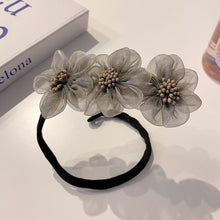 Load image into Gallery viewer, 1Pc Women Elegant Bud Chiffon Flower Bun Maker Maruko Hairstyle Making Long Tool Sweet Hair Braide Rope Hairbands Accessories
