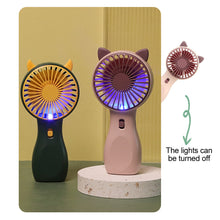 Load image into Gallery viewer, Handheld Mini Fan Portable Night Light Pocket Fan USB Charging Fan 2 Speeds Adujustable Summer Cooling Fan for Home Outdoor
