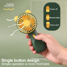 Load image into Gallery viewer, Handheld Mini Fan Portable Night Light Pocket Fan USB Charging Fan 2 Speeds Adujustable Summer Cooling Fan for Home Outdoor
