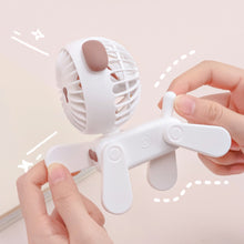 Load image into Gallery viewer, Desktop Decoration Fans Cute Pet Dog Rechargeable Usb Small Electric fan Cute Girl Mini Desktop Student Dormitory Decoration Fan
