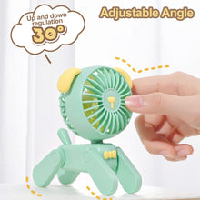 Load image into Gallery viewer, Desktop Decoration Fans Cute Pet Dog Rechargeable Usb Small Electric fan Cute Girl Mini Desktop Student Dormitory Decoration Fan
