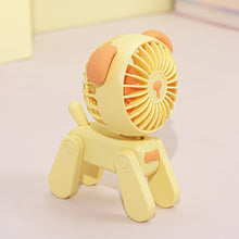 Load image into Gallery viewer, Desktop Decoration Fans Cute Pet Dog Rechargeable Usb Small Electric fan Cute Girl Mini Desktop Student Dormitory Decoration Fan
