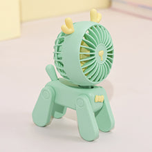 Load image into Gallery viewer, Desktop Decoration Fans Cute Pet Dog Rechargeable Usb Small Electric fan Cute Girl Mini Desktop Student Dormitory Decoration Fan
