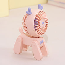 Load image into Gallery viewer, Desktop Decoration Fans Cute Pet Dog Rechargeable Usb Small Electric fan Cute Girl Mini Desktop Student Dormitory Decoration Fan
