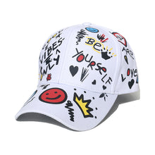 Load image into Gallery viewer, Adjustable Fashion Letter Baseball Cap Graffiti Sun Hip Hop Cap Visor Spring Hat For Women Men Cap
