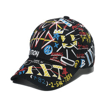 Load image into Gallery viewer, Adjustable Fashion Letter Baseball Cap Graffiti Sun Hip Hop Cap Visor Spring Hat For Women Men Cap
