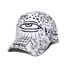 Load image into Gallery viewer, Adjustable Fashion Letter Baseball Cap Graffiti Sun Hip Hop Cap Visor Spring Hat For Women Men Cap
