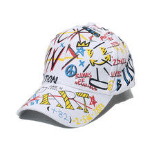Load image into Gallery viewer, Adjustable Fashion Letter Baseball Cap Graffiti Sun Hip Hop Cap Visor Spring Hat For Women Men Cap
