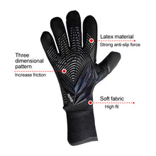 Load image into Gallery viewer, Kids Adults Thicken Latex Goalkeeper Gloves Goalie Gloves Football Soccer Anti-slip Protection Soccer Children Goalie Gloves
