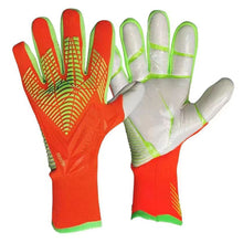 Load image into Gallery viewer, Kids Adults Thicken Latex Goalkeeper Gloves Goalie Gloves Football Soccer Anti-slip Protection Soccer Children Goalie Gloves
