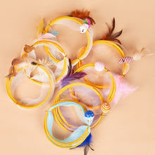 Load image into Gallery viewer, Cat Mouse Shape Balls Foldable Tunnel Cat Kitten Play Collapsible Tunnel Funny Cat Stick Mouse Supplies Simulation Mouse Cat Accessories

