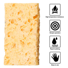 Load image into Gallery viewer, 10pcs Cleaning Sponge Soldering Iron Tip Tin Cleaner Yellow Heat Resistant High Sponge Temperature Resistant Sponge
