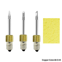 Load image into Gallery viewer, E10 Interface Soldering Iron Tips Cordless Battery Solder Welding Tips USB Electronic Soldering Iron Screw Tips Accessories
