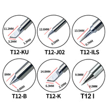 Load image into Gallery viewer, T12 Series Soldering Solder Iron Tips T12-K KU Series Iron Tip for Hakko FX951 STC &amp; OLED Electric Soldering Iron
