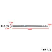 Load image into Gallery viewer, T12 Series Soldering Solder Iron Tips T12-K KU Series Iron Tip for Hakko FX951 STC &amp; OLED Electric Soldering Iron
