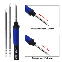 Load image into Gallery viewer, T12 Series Soldering Solder Iron Tips T12-K KU Series Iron Tip for Hakko FX951 STC &amp; OLED Electric Soldering Iron

